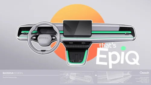 Škoda Epiq, primo teaser degli interni: debutta il design Modern Solid per l’Urban Crossover elettrico